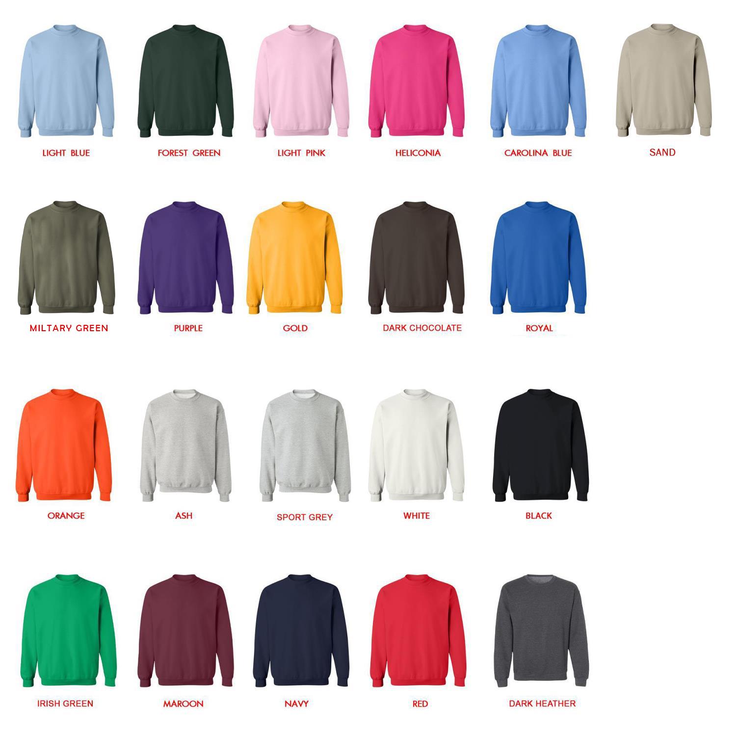 sweatshirt color chart - JoJo's Bizarre Adventure UK Shop