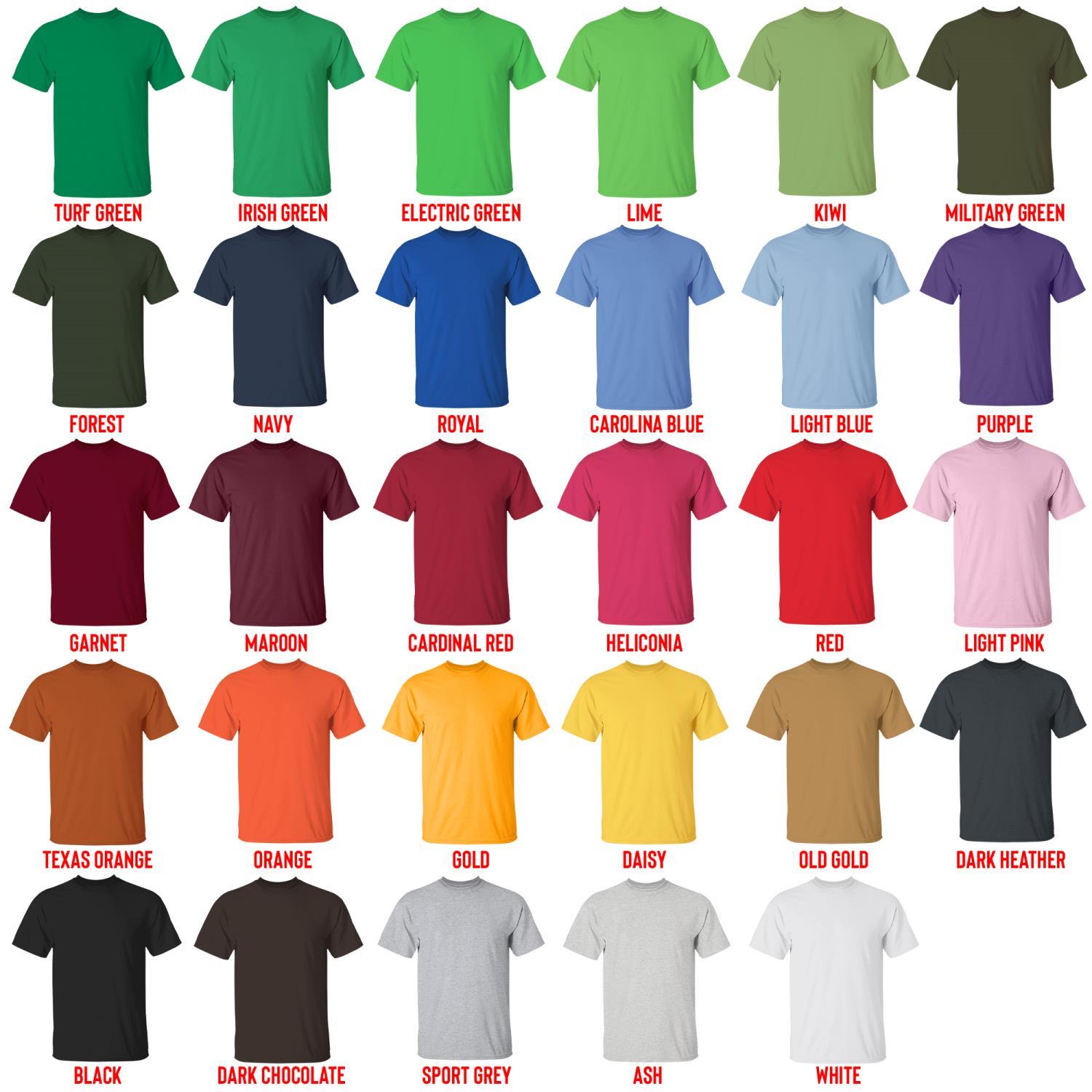 t shirt color chart - JoJo's Bizarre Adventure UK Shop