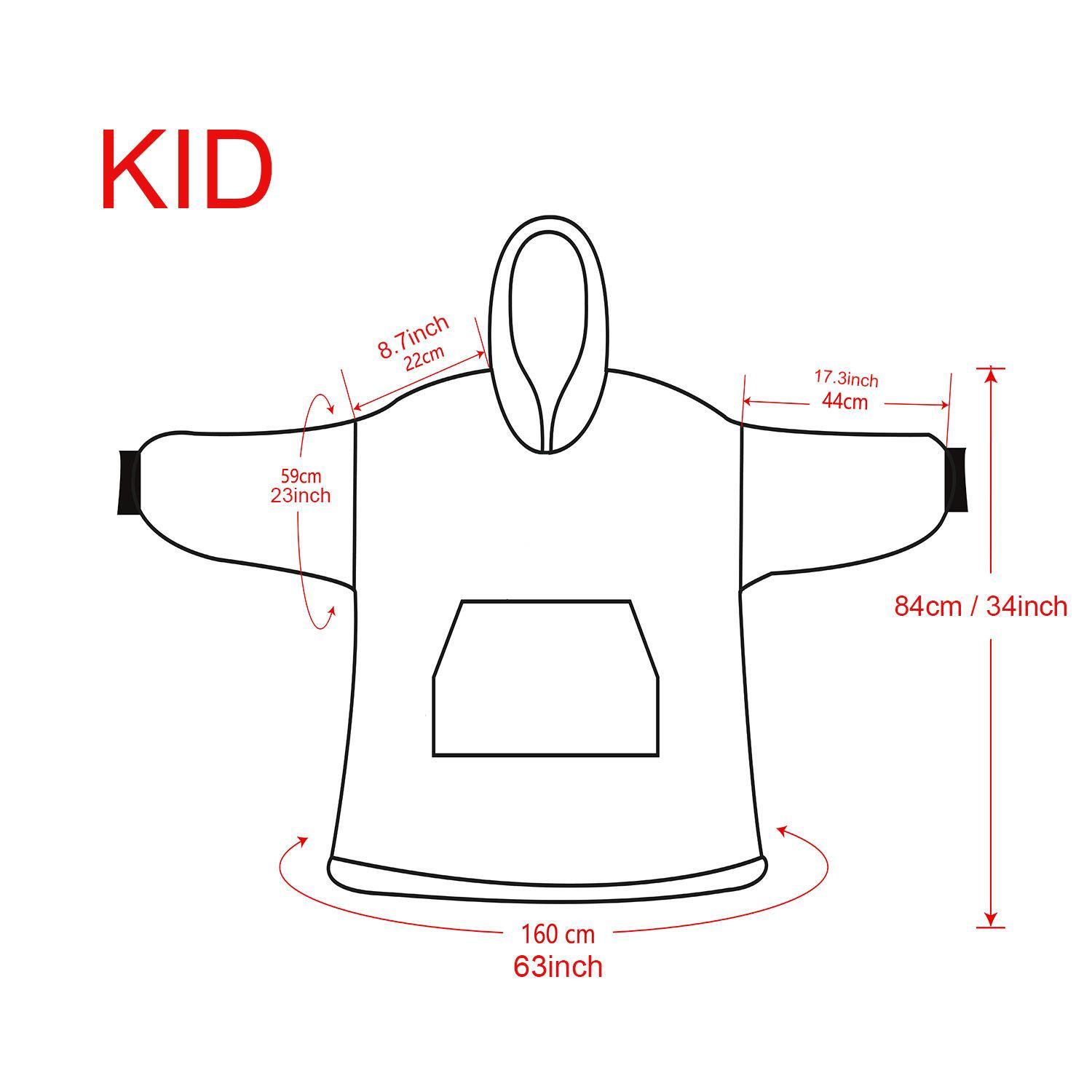 snug hoodie kid size chart - JoJo's Bizarre Adventure UK Shop