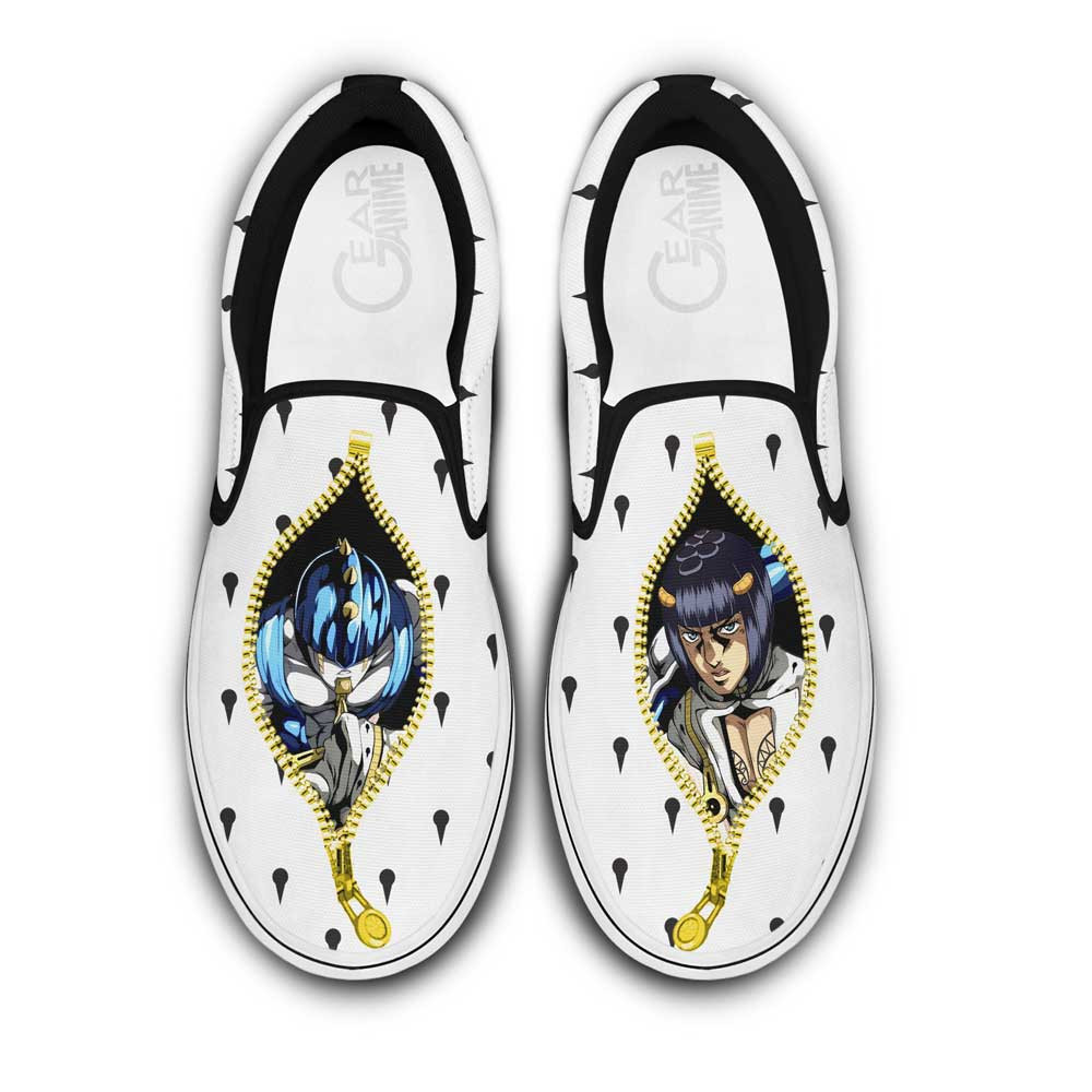 Bruno Bucciarati Slip On Shoes Custom Sticky Fingers Anime Sneakers