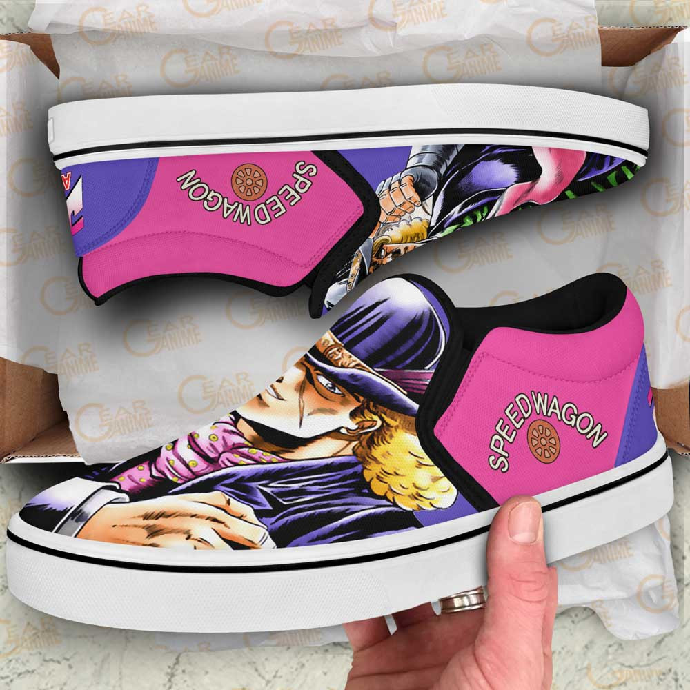 Robert Speedwagon JoJo's Bizarre Adventure Slip-On Shoes - Image 2