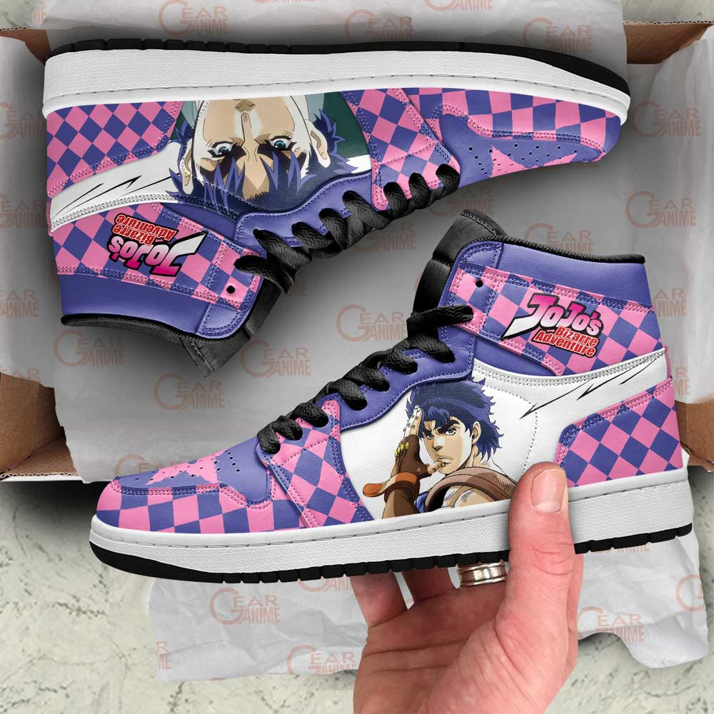 Jonathan Joestar JJBA Purple High Top J1 Sneakers - Image 2
