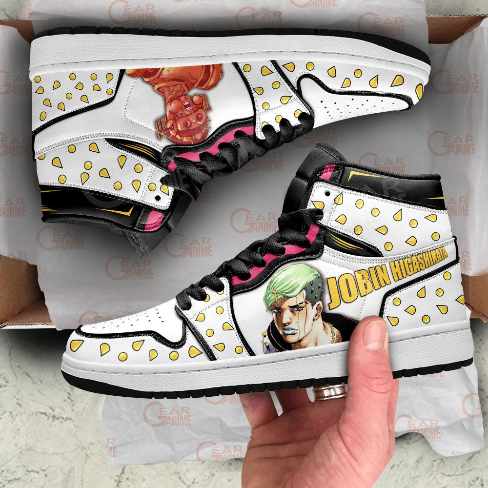 Jobin Higashikata JJBA High Top J1 Sneakers - Image 2