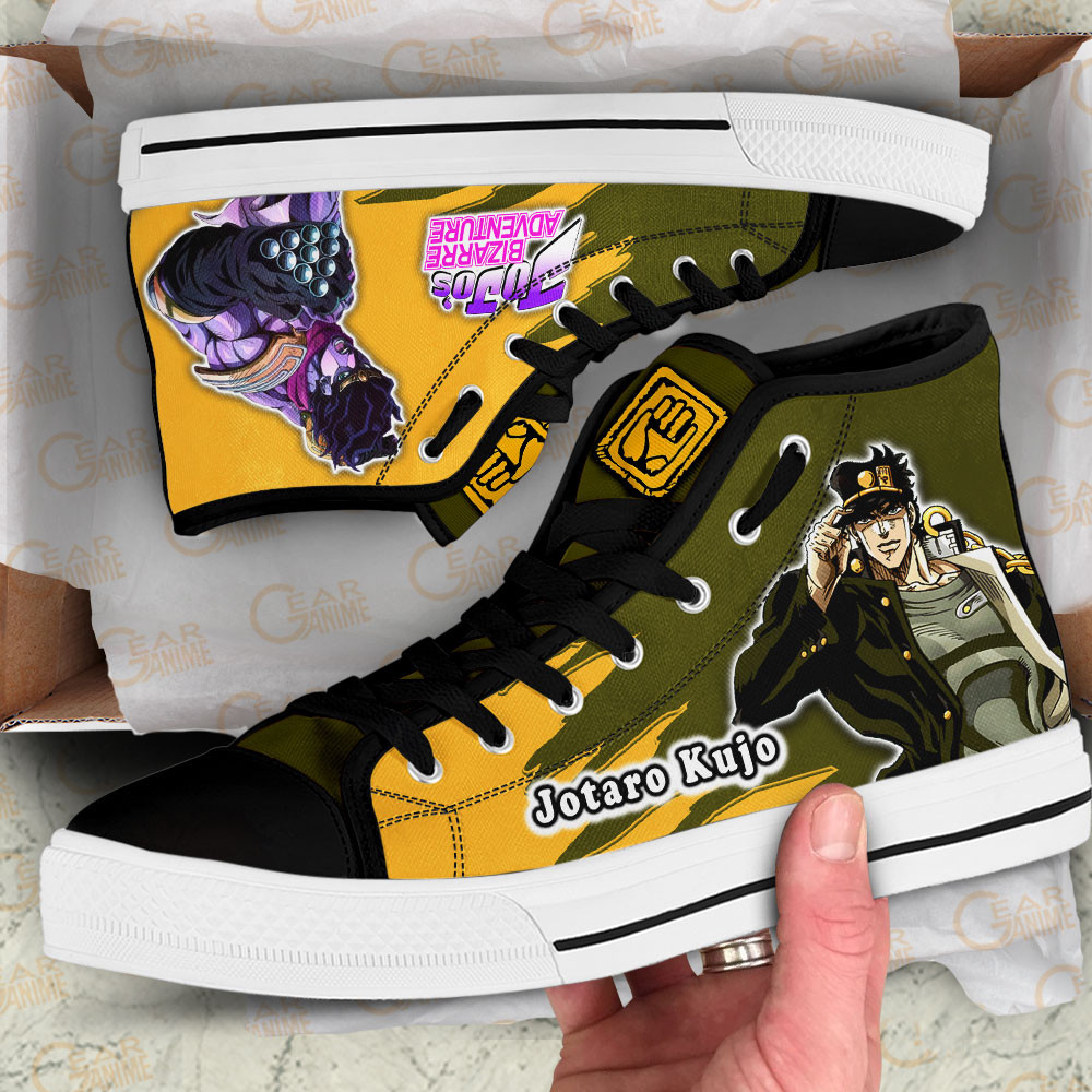 New Jotaro Kujo High Tops Canvas Shoes - Image 2
