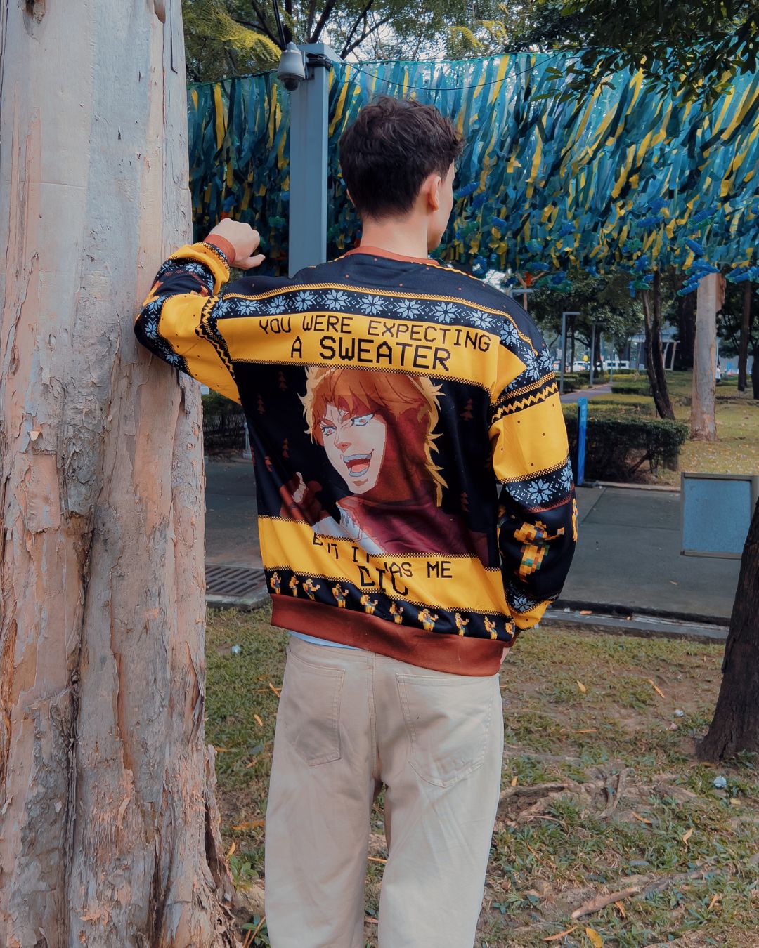 It Was Me Dio Jojo’s Bizarre Adventure Ugly Christmas Sweater - Image 5
