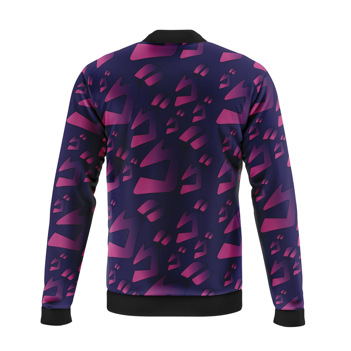 Menacing Aura Jojo’s Bizarre Adventure Casual Bomber Jacket - Image 2
