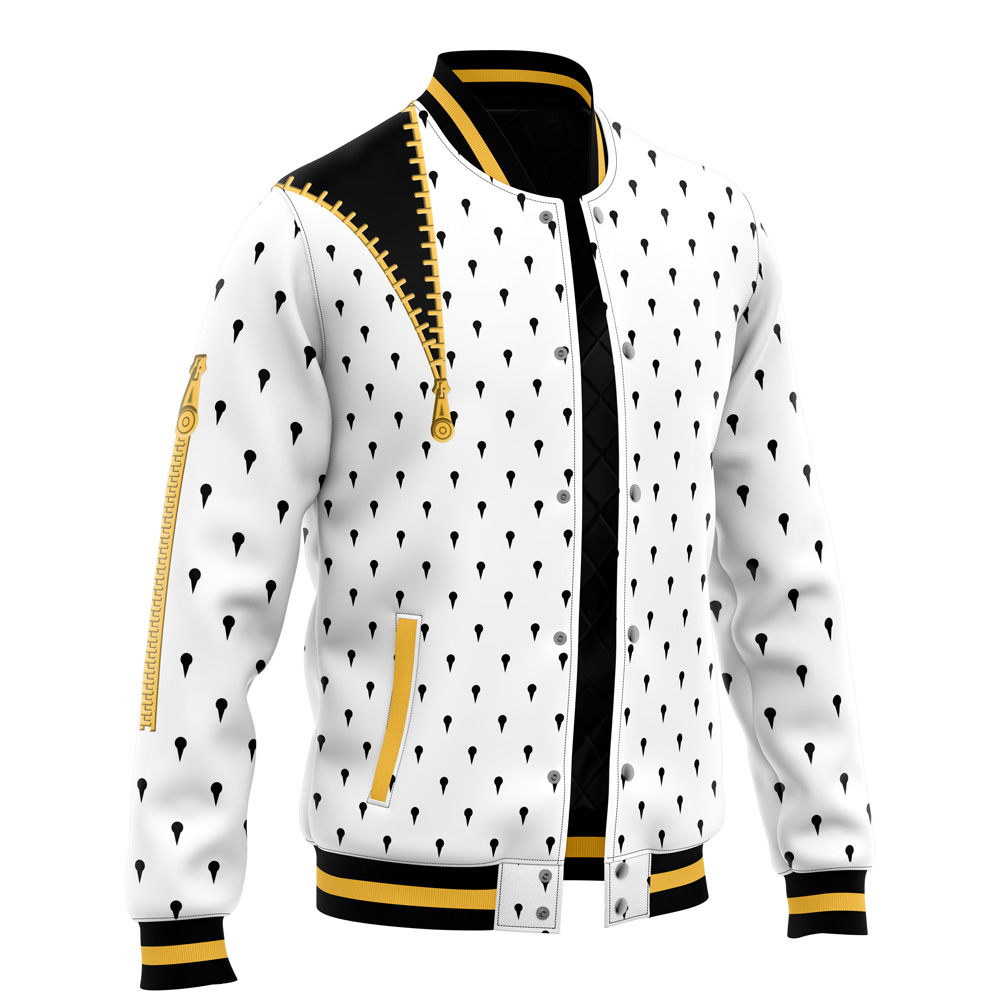 Bruno Bucciarati Pattern Jojo’s Bizarre Adventure Varsity Jacket - Image 2