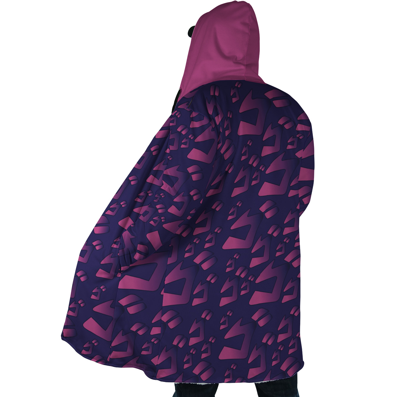 Menacing Aura Jojo’s Bizarre Adventures Dream Cloak Coat - Image 6