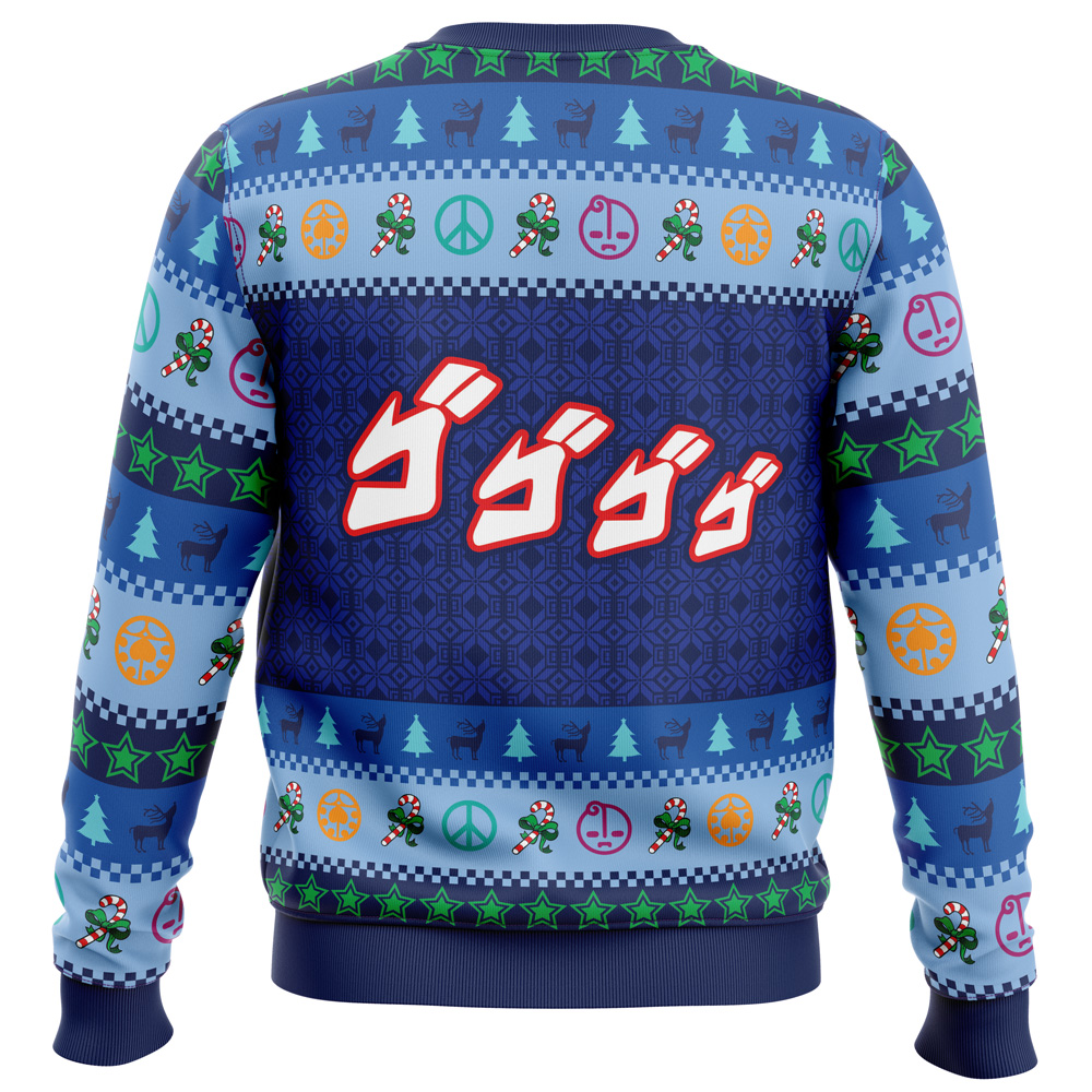 Josuke Higashikata Jojo’s Bizarre Adventure Ugly Christmas Sweater - Image 2