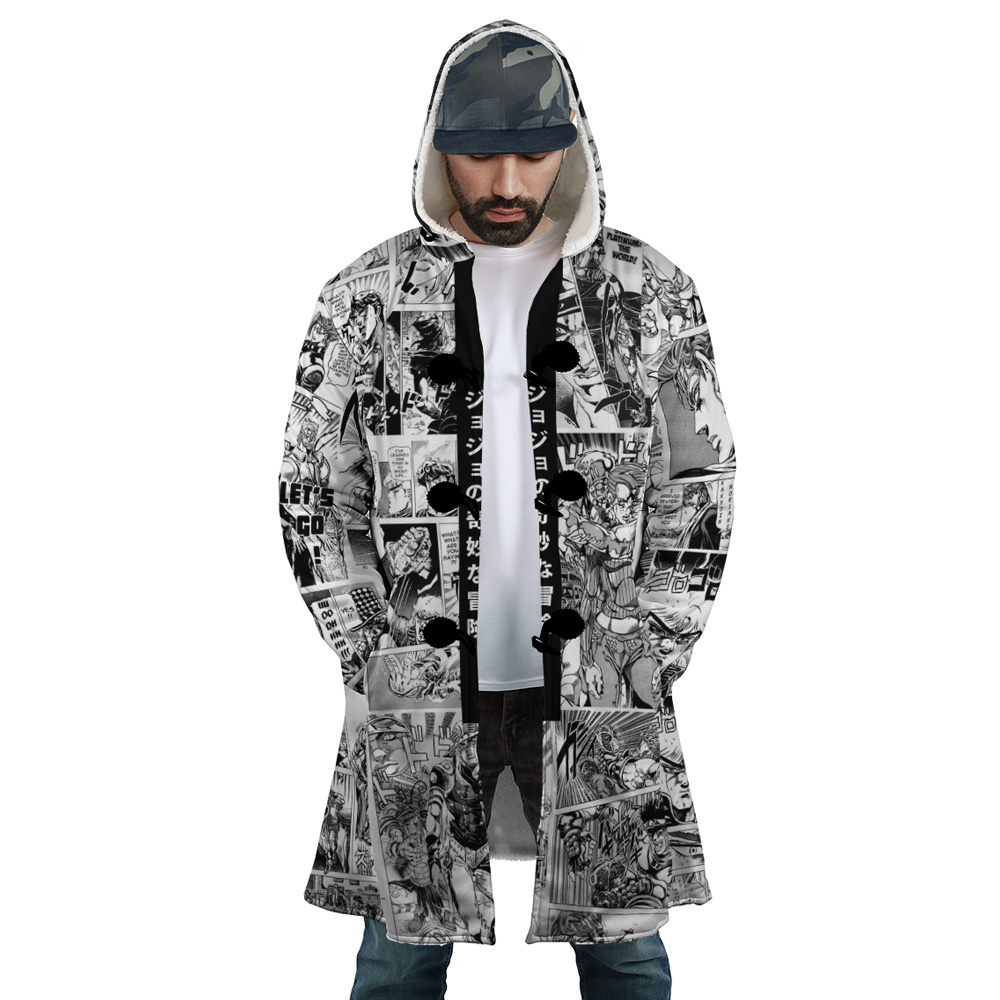 Manga Panels Jojo’s Bizarre Adventure Dream Cloak Coat - Image 2
