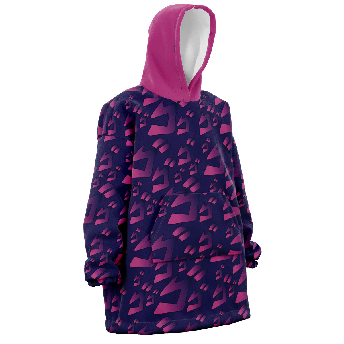 Menacing Aura Jojo’s Bizarre Adventure Snug Oversized Blanket Hoodie