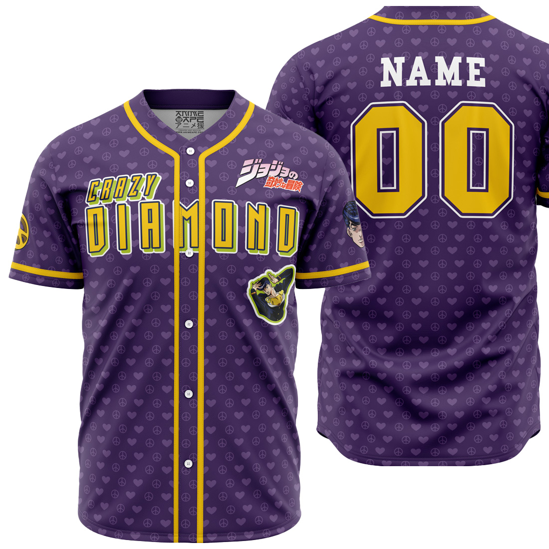 Personalized Josuke Shining Diamond Jojo’s Bizarre Adventure Baseball Jersey
