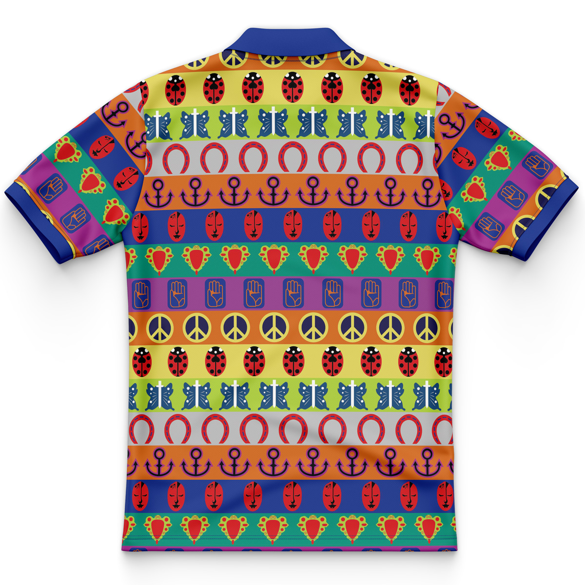 All Symbols Pattern Jojo’s Bizarre Adventure Polo Shirt - Image 2