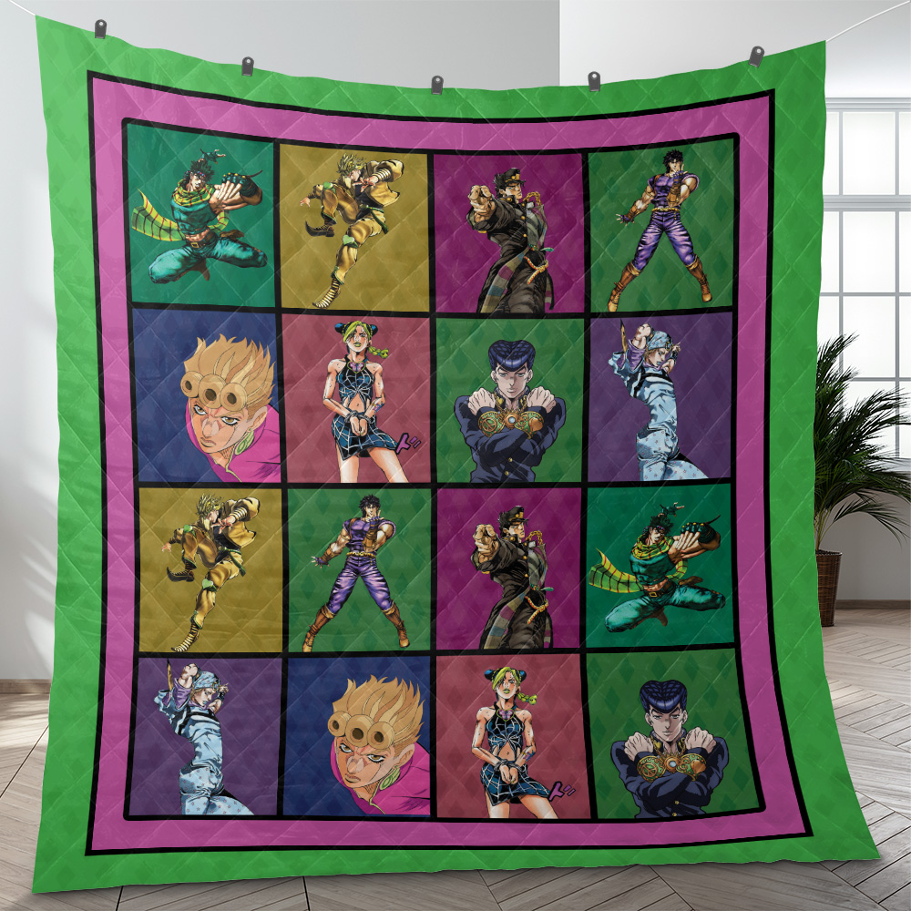 All Jojo’s Bizarre Adventure Quilt Blanket