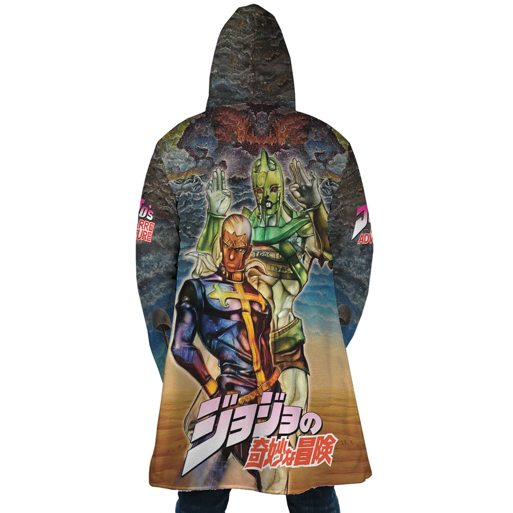 Trippy Enrico Pucci C-Moon Jojo’s Bizarre Adventure Dream Cloak Coat - Image 4