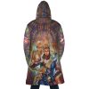Trippy Giorno Giovanna Golden Wind JBA AOP Hooded Cloak Coat BACK Mockup - JoJo's Bizarre Adventure UK Shop