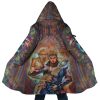 Trippy Giorno Giovanna Golden Wind JBA AOP Hooded Cloak Coat MAIN Mockup - JoJo's Bizarre Adventure UK Shop