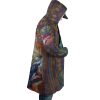 Trippy Giorno Giovanna Golden Wind JBA AOP Hooded Cloak Coat RIGHT Mockup - JoJo's Bizarre Adventure UK Shop