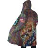 Trippy Giorno Giovanna Golden Wind JBA AOP Hooded Cloak Coat SIDE Mockup - JoJo's Bizarre Adventure UK Shop