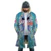 Trippy Golden Wind Squad JBA AOP Hooded Cloak Coat FRONT Mockup - JoJo's Bizarre Adventure UK Shop