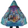 Trippy Golden Wind Squad JBA AOP Hooded Cloak Coat MAIN Mockup - JoJo's Bizarre Adventure UK Shop