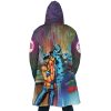 Trippy Jolyne Cujoh Stone Ocean JBA AOP Hooded Cloak Coat BACK Mockup - JoJo's Bizarre Adventure UK Shop