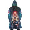 Trippy Josuke Shining Diamond JBA AOP Hooded Cloak Coat BACK Mockup - JoJo's Bizarre Adventure UK Shop