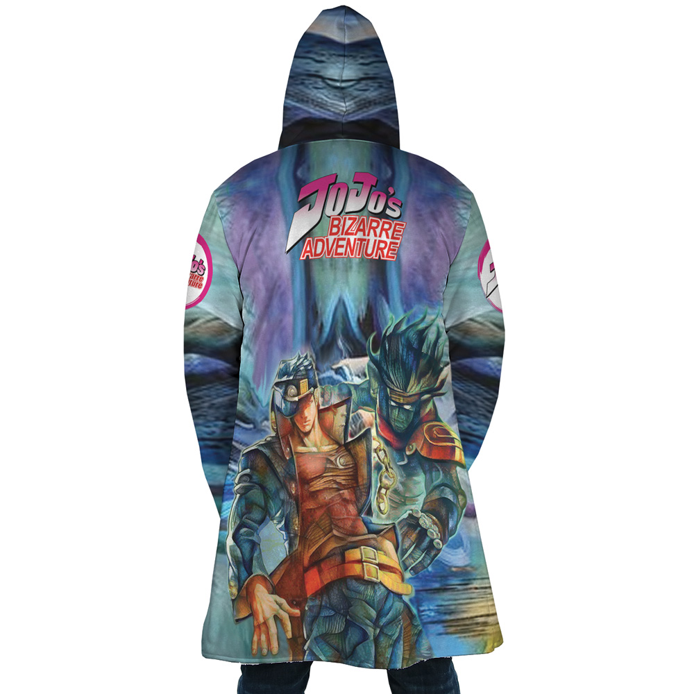 Trippy Jotaro Kujo Star Platinum Jojo’s Bizarre Adventure Dream Cloak Coat - Image 5
