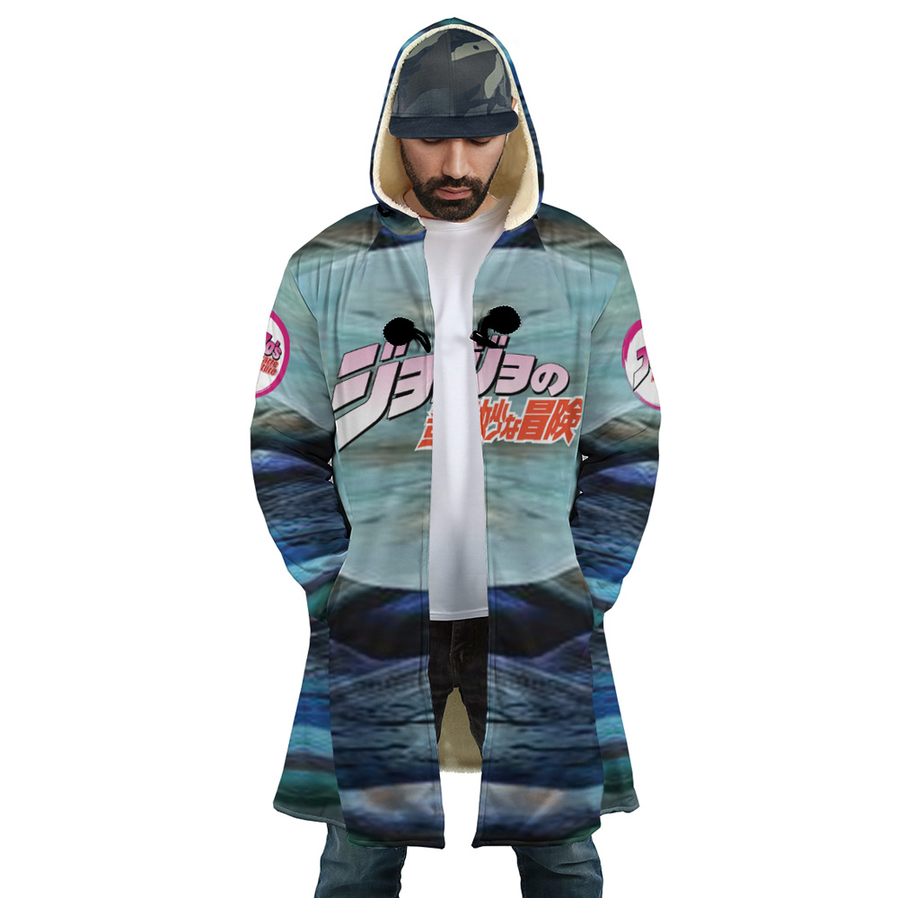 Trippy Jotaro Kujo Star Platinum Jojo’s Bizarre Adventure Dream Cloak Coat - Image 2