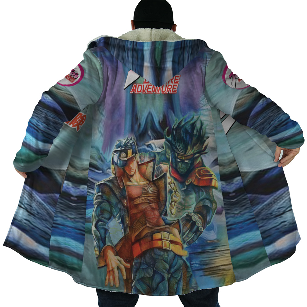 Trippy Jotaro Kujo Star Platinum Jojo’s Bizarre Adventure Dream Cloak Coat - Image 6