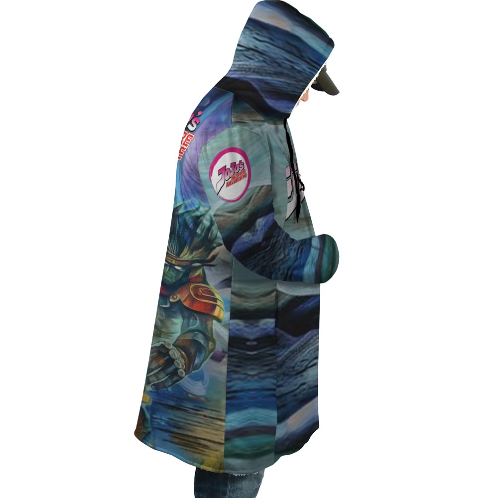 Trippy Jotaro Kujo Star Platinum Jojo’s Bizarre Adventure Dream Cloak Coat - Image 3