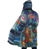 Trippy Jotaro Kujo Star Platinum JBA AOP Hooded Cloak Coat SIDE Mockup - JoJo's Bizarre Adventure UK Shop