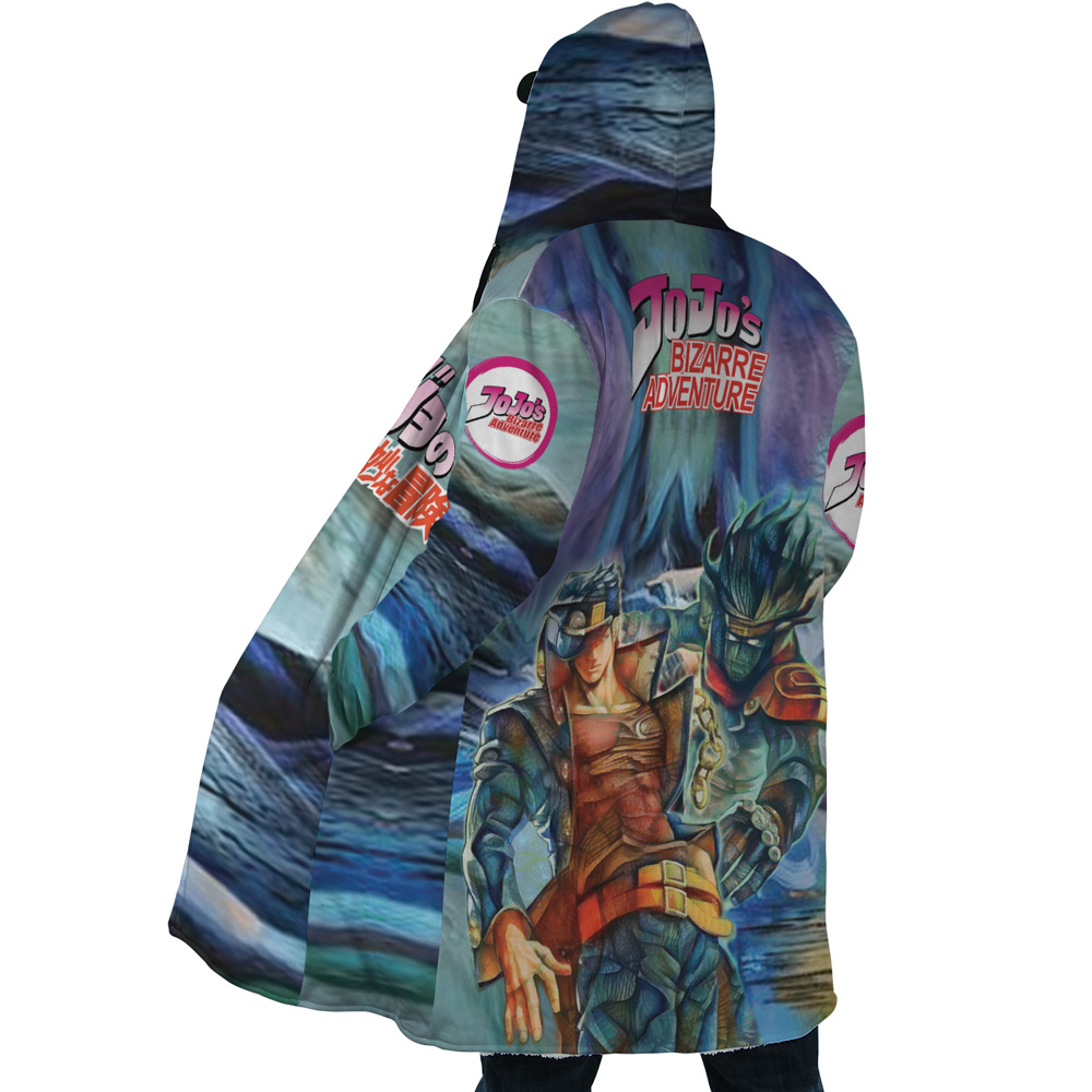 Trippy Jotaro Kujo Star Platinum Jojo’s Bizarre Adventure Dream Cloak Coat - Image 4