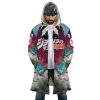 Trippy Kakyoin Hierophant Green JBA AOP Hooded Cloak Coat FRONT Mockup - JoJo's Bizarre Adventure UK Shop