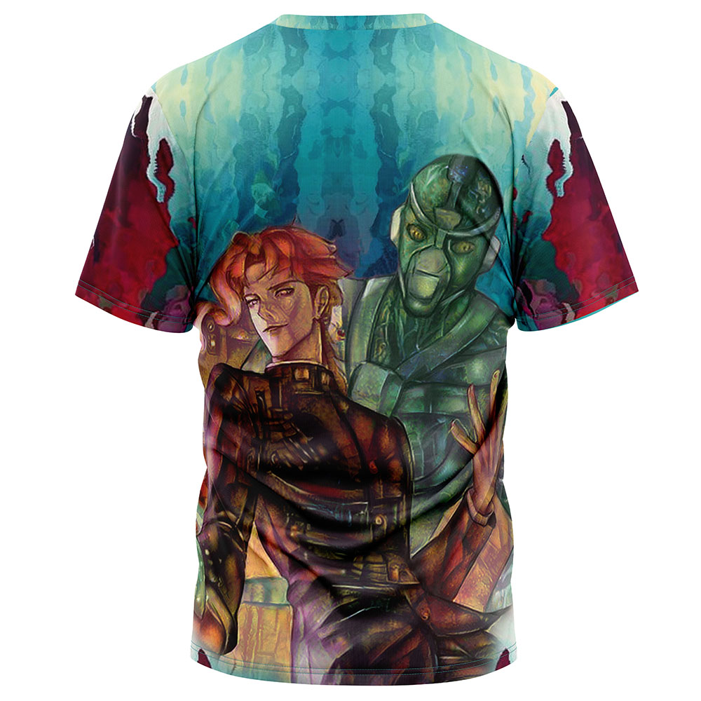 Trippy Kakyoin Hierophant Green Jojo’s Bizarre Adventure T-Shirt - Image 2