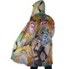 Trippy Melone Babyhead JBA AOP Hooded Cloak Coat SIDE Mockup - JoJo's Bizarre Adventure UK Shop