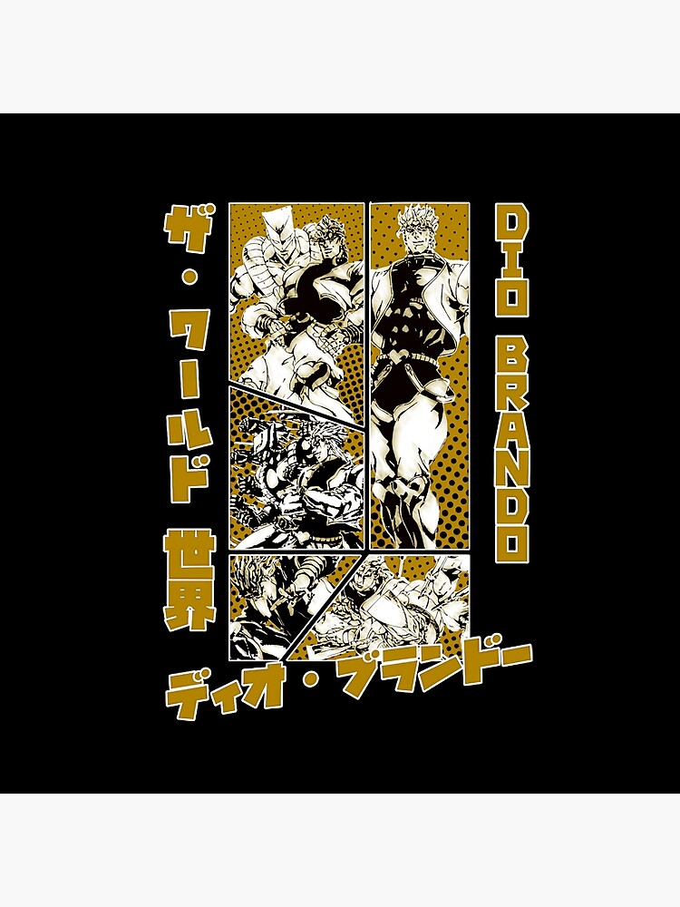 Jotaro Kujo Dio Dio Brando Throw Pillow - Image 2