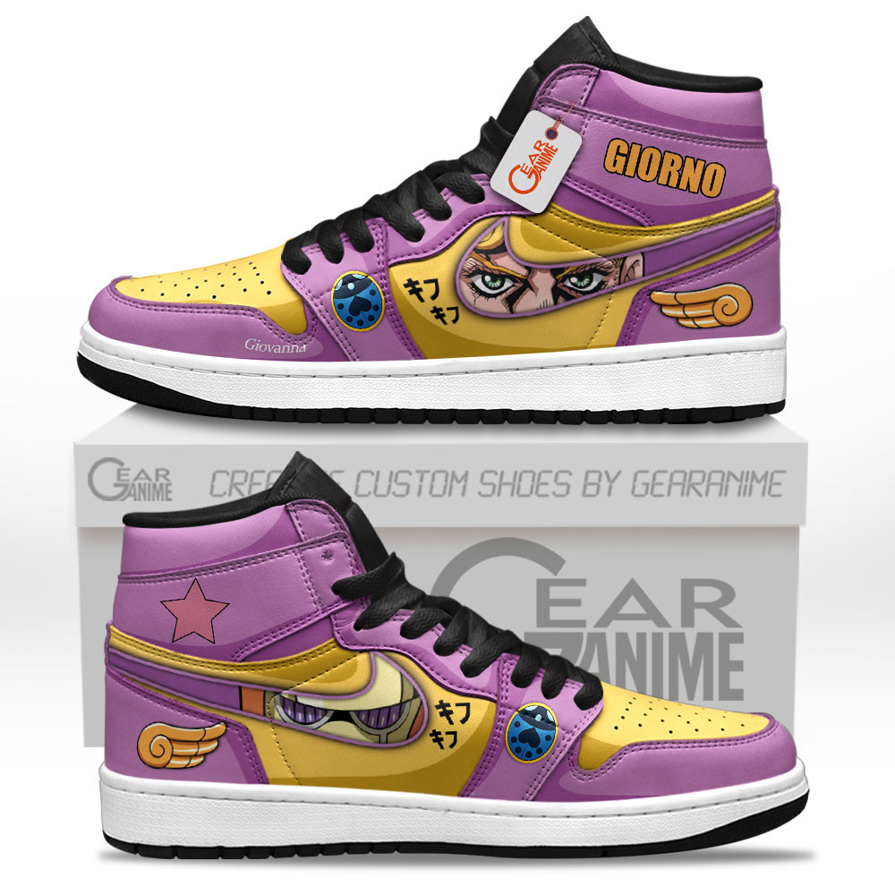 New Giorno Giovanna JJBA High Top J1 Sneakers