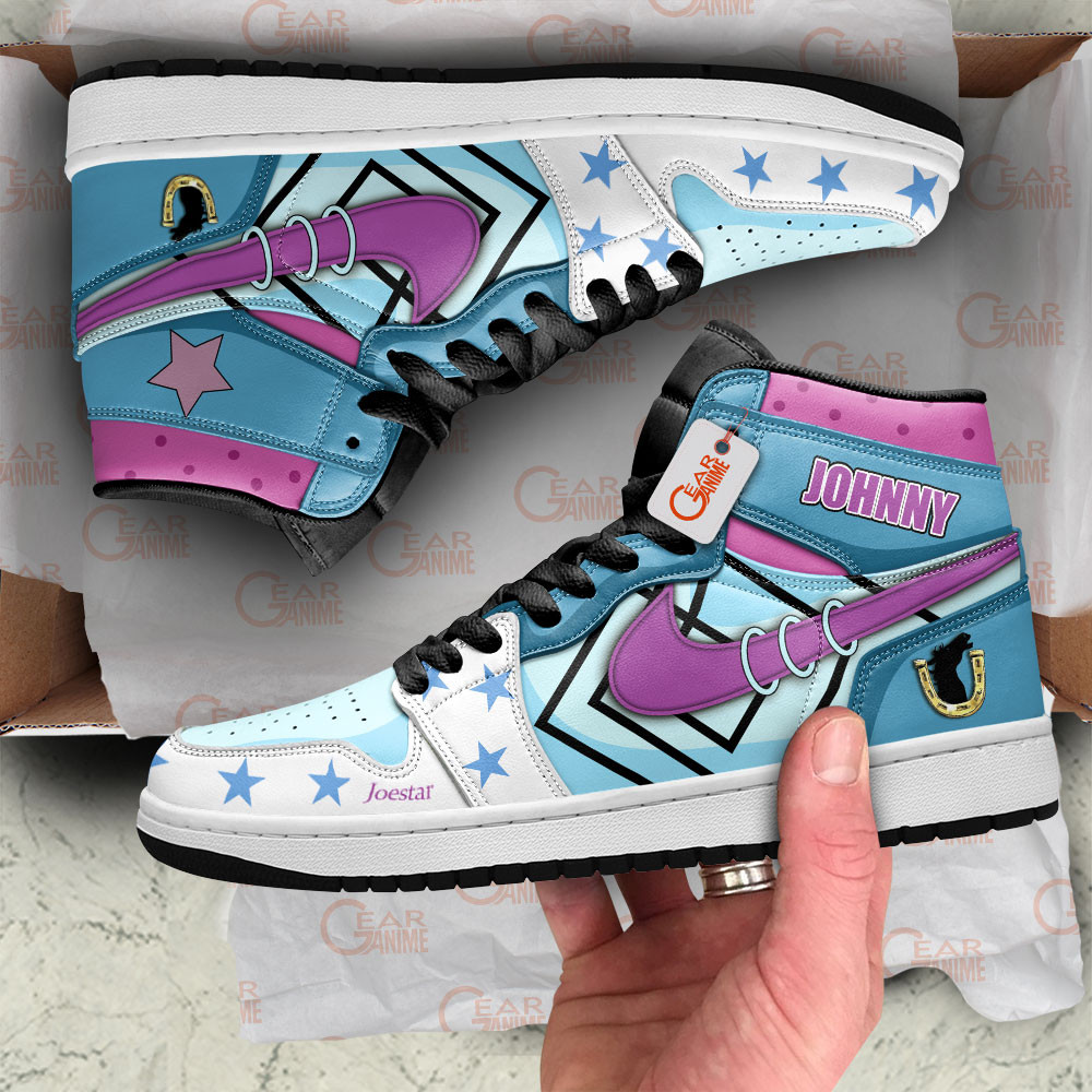 Johnny Joestar Personalized JJBA High Top J1 Sneakers Steel Ball Run Edition - Image 2