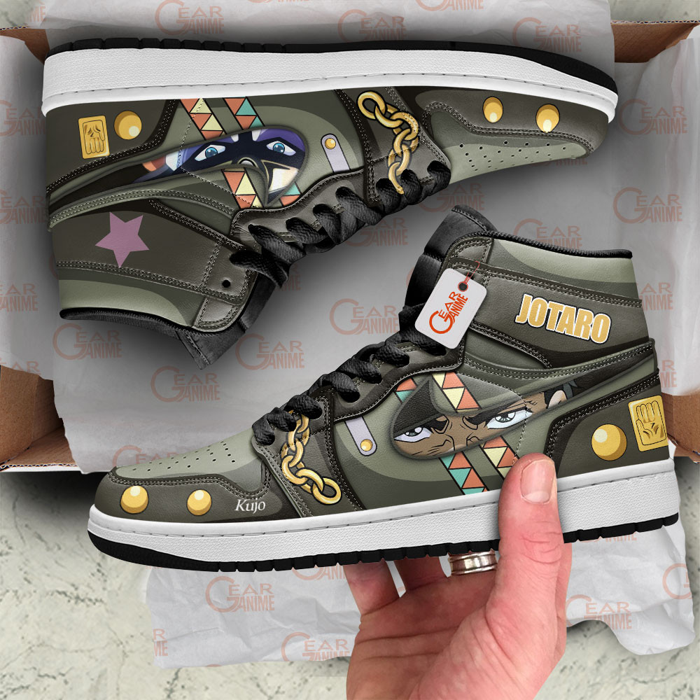 New Jotaro Kujo JJBA High Top J1 Sneakers - Image 2