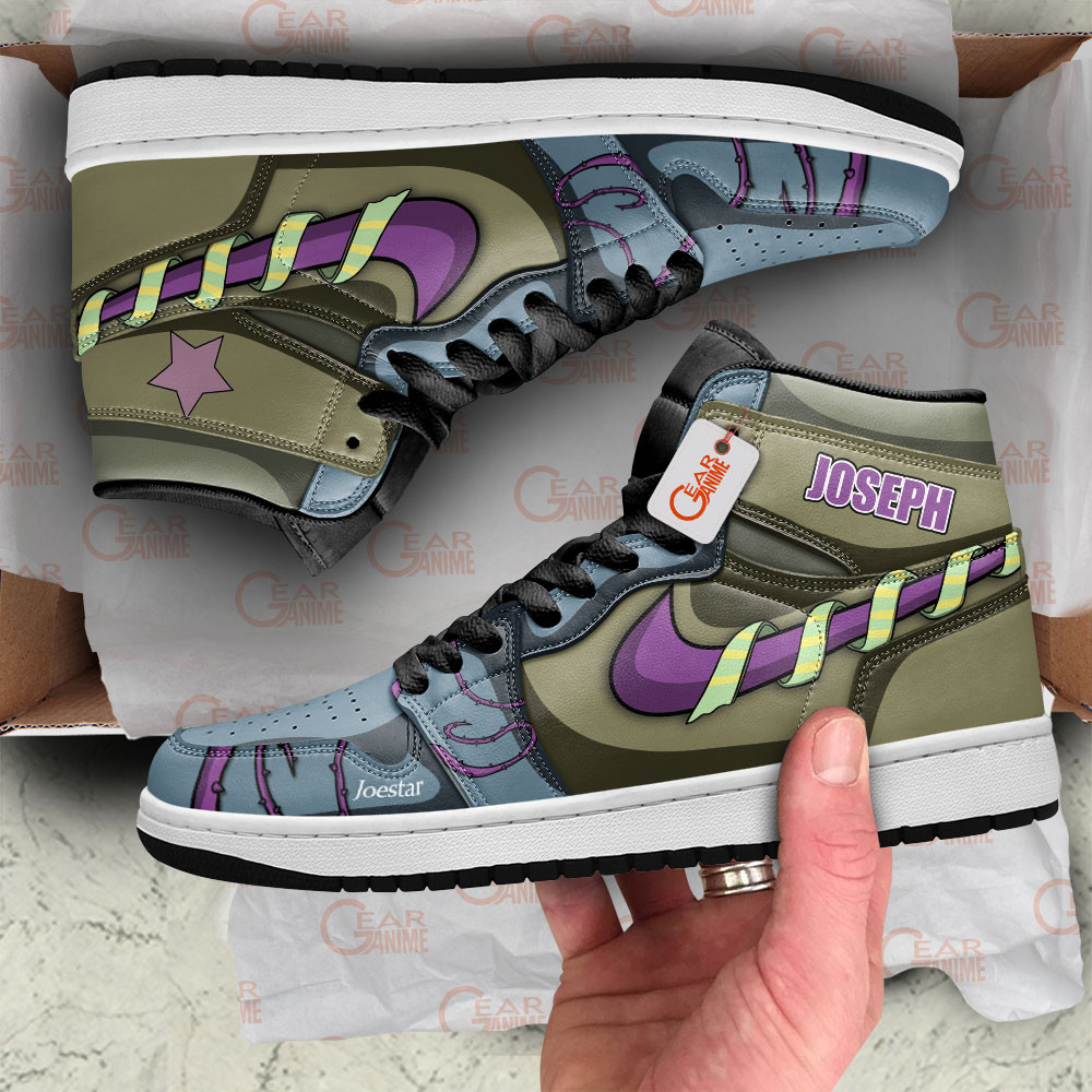 Joseph Joestar JJBA High Top J1 Sneakers Ripple Edition - Image 2
