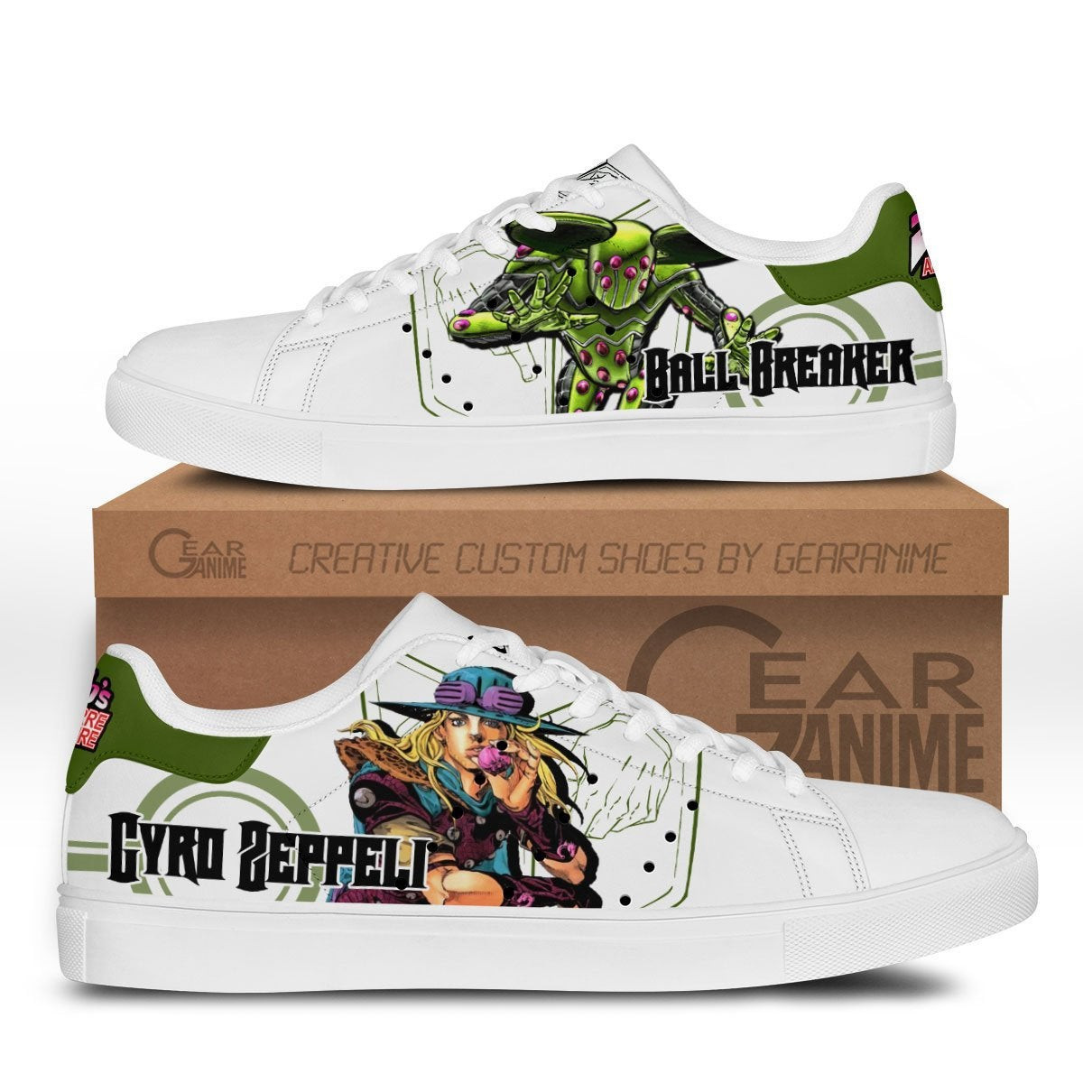 Gyro Zeppeli JJBA Skate Shoes