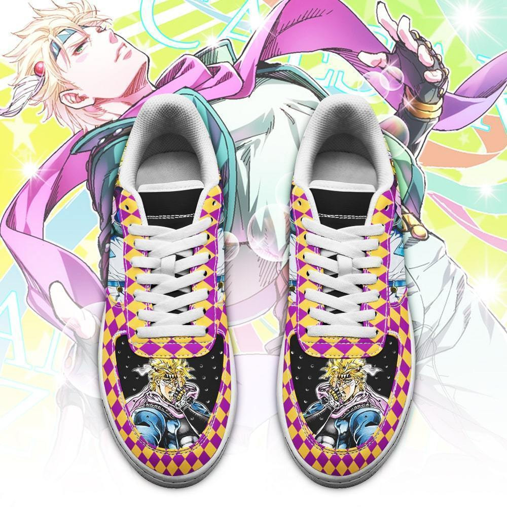 Caesar Anthonio Zeppeli JoJo’s Bizarre Adventure Low Top Air Force Sneakers - Image 2
