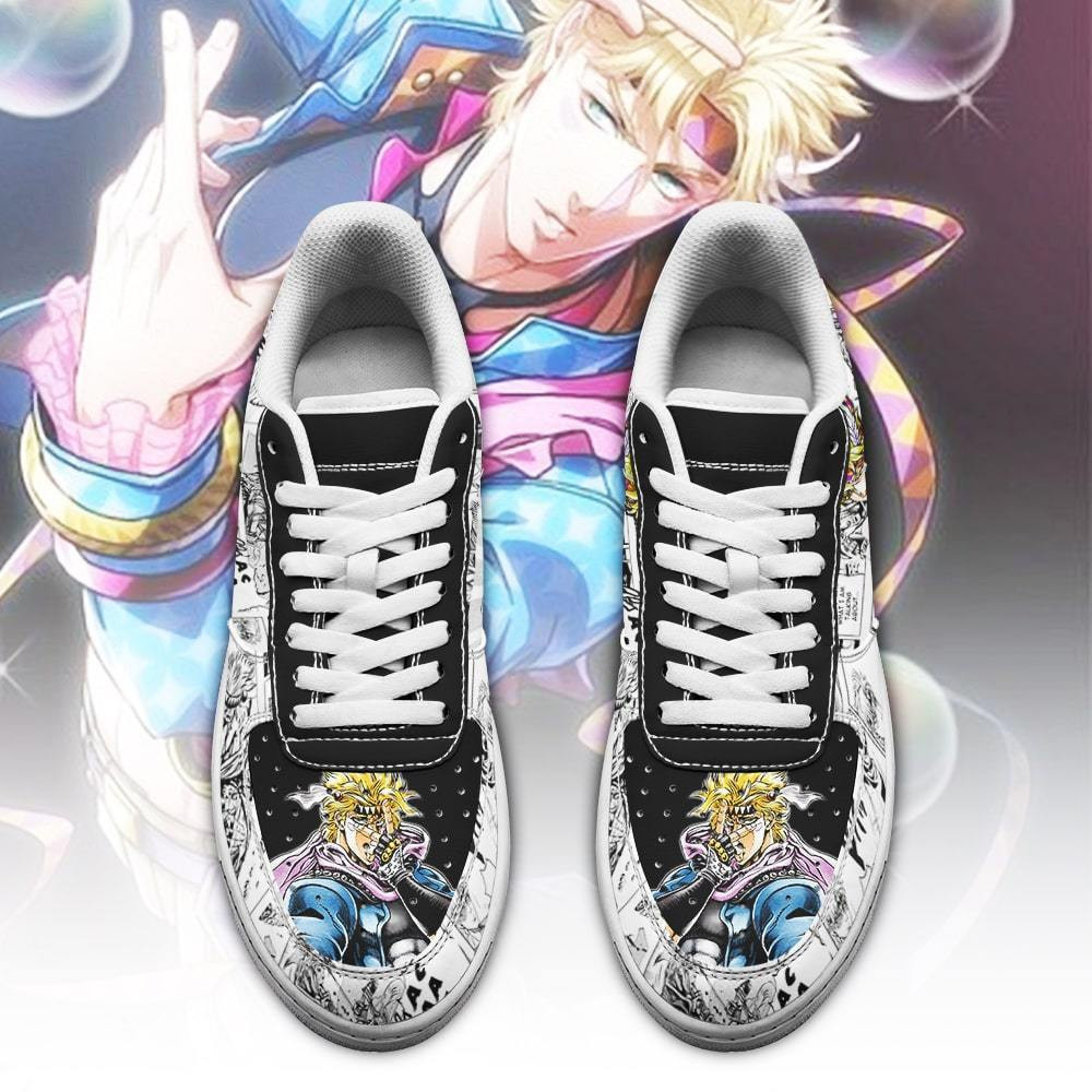 Caesar Zeppeli JoJo’s Bizarre Adventure Low Top Air Force Sneakers - Image 2
