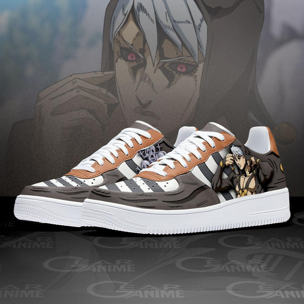 Risotto Nero JoJo’s Bizarre Adventure Low Top Air Force Sneakers - Image 2