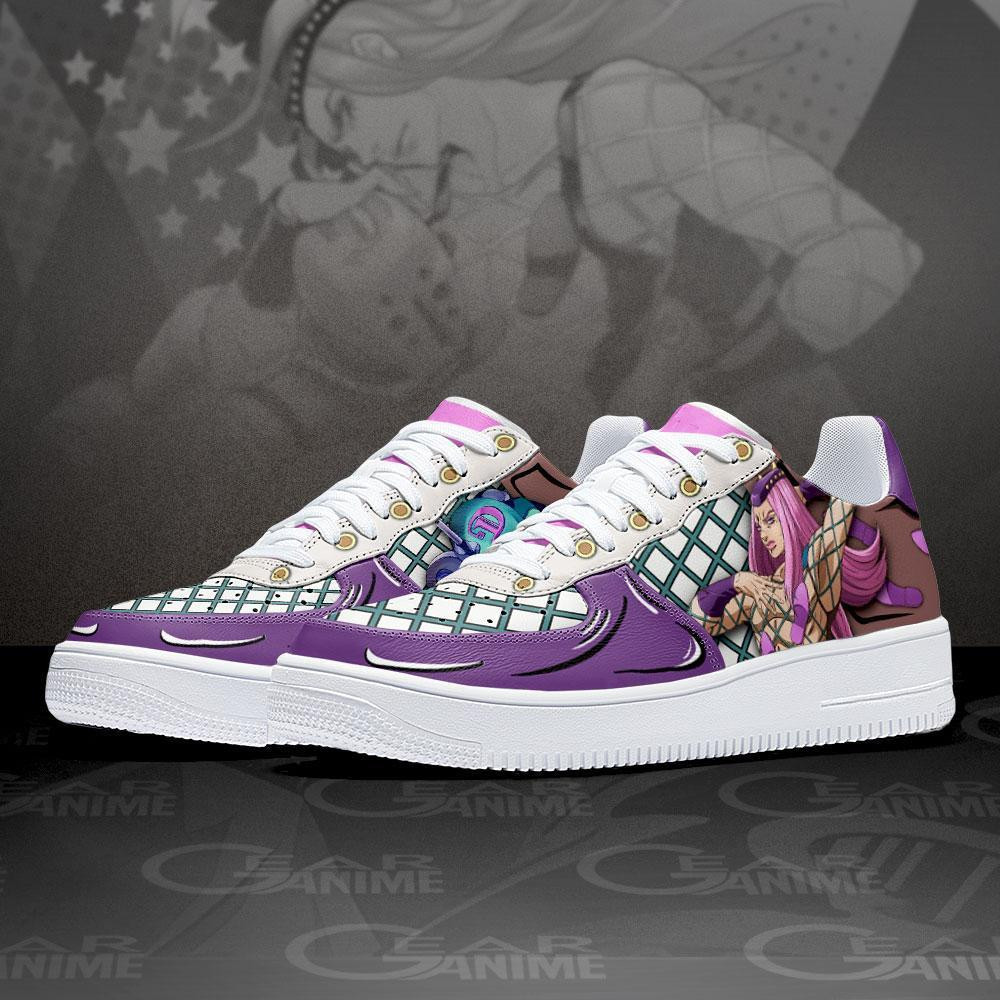 Narciso Anasui JoJo’s Bizarre Adventure Low Top Air Force Sneakers - Image 2