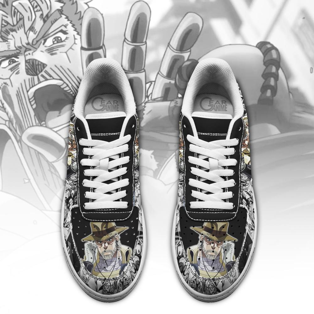 Old Joseph Joestar JoJo’s Bizarre Adventure Low Top Air Force Sneakers - Image 2