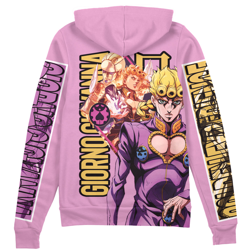 Giorno Giovanna Jojo’s Bizarre Adventure Streetwear Zip Hoodie Jacket