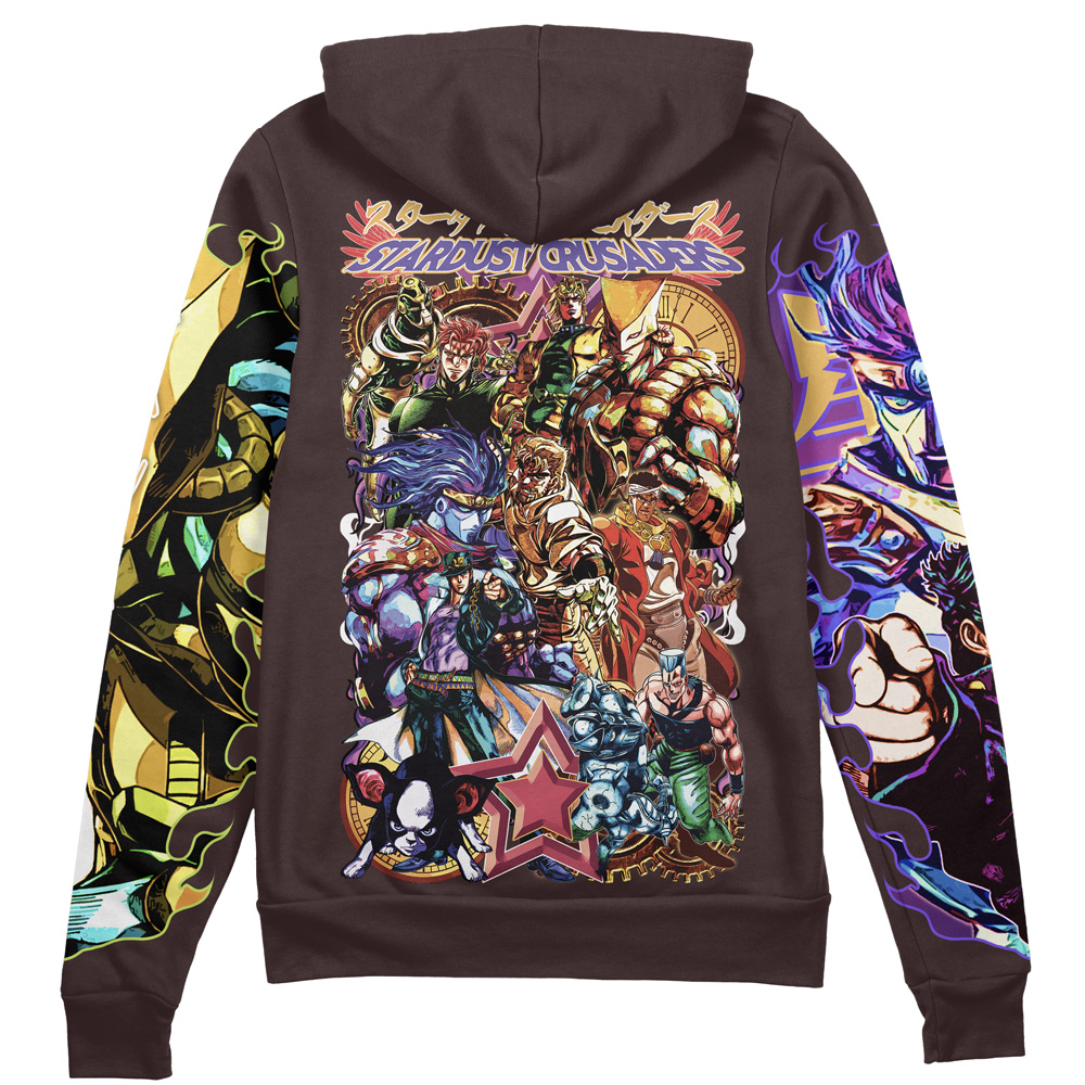 Stardust Crusaders Jojo’s Bizarre Adventure Streetwear Zip Hoodie Jacket