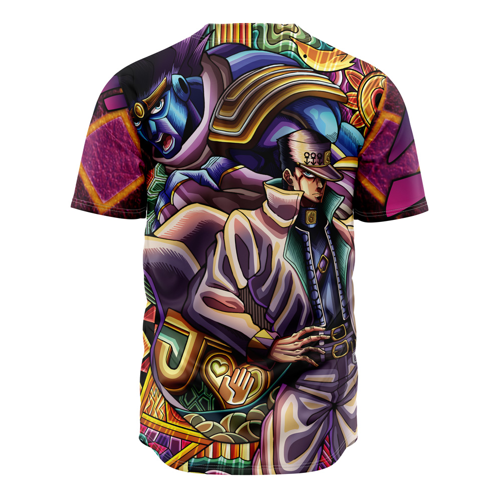 Trippy Jotaro Kujo JoJo’s Bizarre Adventure Baseball Jersey Without Piping - Image 3